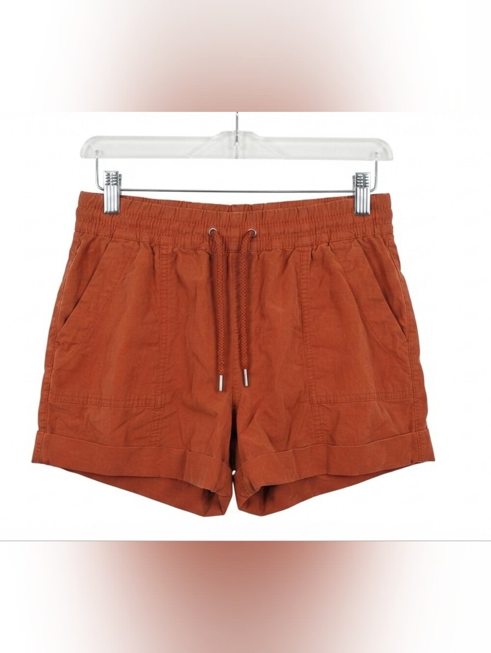 Universal Thread Women's Burnt Orange Drawstring Cuffed Utility Shorts Size M